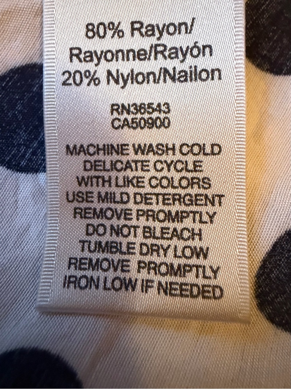 NWOT White Button-Up Shirt with Black Polka Dots - Picture 8 of 8